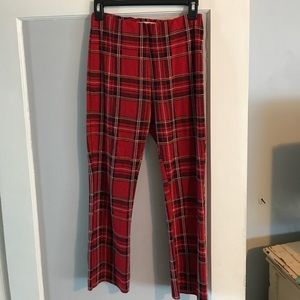Comfy high waisted plaid pants